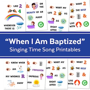 When I Am Baptized | Singing Time Flipchart for LDS Primary Come, Follow Me