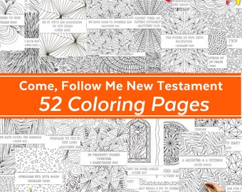 LDS Coloring Pages: Come, Follow Me New Testament (PDF)