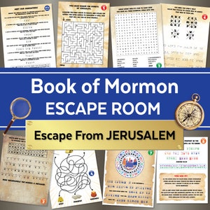 LDS Escape Room Game | Book of Mormon Escape From Jerusalem Family Game | DIY Escape Room Adventure | Digital Download