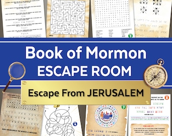 LDS Escape Room Game | Book of Mormon Escape From Jerusalem Family Game | DIY Escape Room Adventure | Digital Download