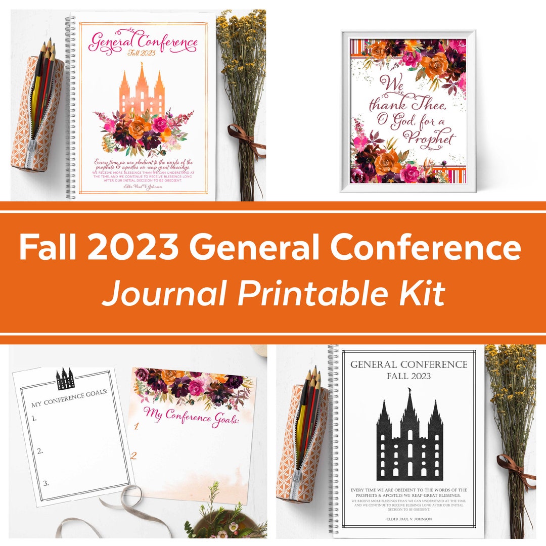 Fall October 2023 LDS General Conference Journal Notebook Kit With