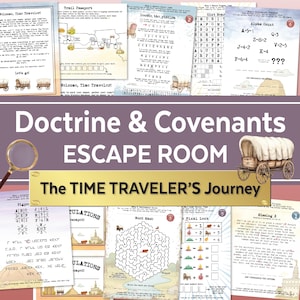 Salle d'évasion des Doctrine et Alliances, jeu LDS amusant à imprimer pour les activités des jeunes, soirée jeux d'aventure en famille, 2025 Come Follow Me