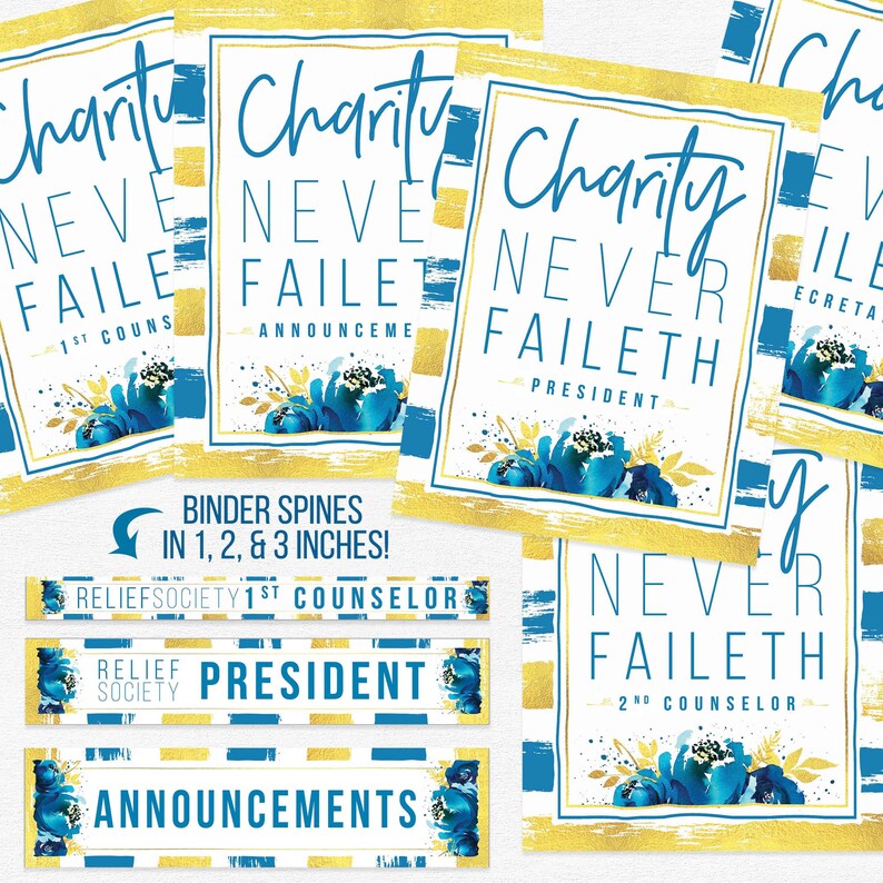 Relief Society Presidency Printable Kit LDS Relief Society Printables ...
