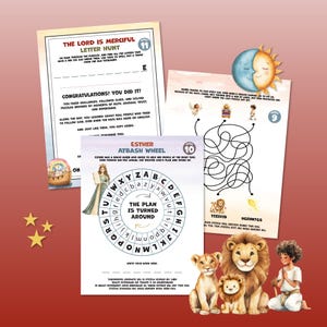 Printable Church Activity Bible Escape Room Game Sunday School Resource Youth Group Event Old Testament Adventure Story Collection Noah Ark Moses Journey Daniel Lion Den Challenge Esther Bible Lesson Interactive Christian Education