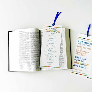 Book of Mormon Reading Chart Bookmark Combo