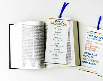 Book of Mormon Reading Chart Bookmark Combo