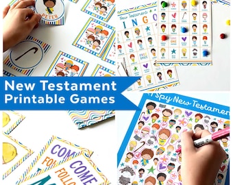 New Testament Games & Activities Kit: Bible Bingo, I Spy (PDF)