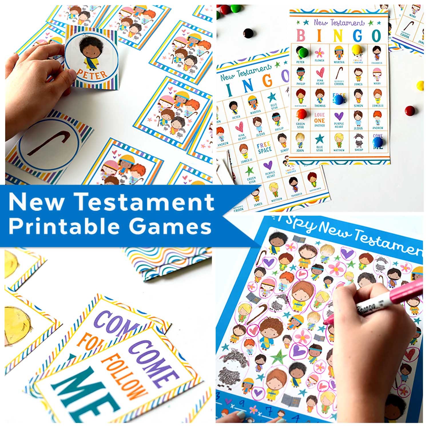 New Testament Printable Games &amp; Activities Kit Bible Games for Kids ...