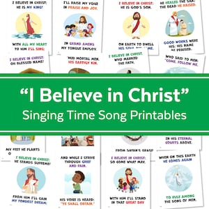 I Believe in Christ | LDS Singing Time Flipchart for Primary Come, Follow Me