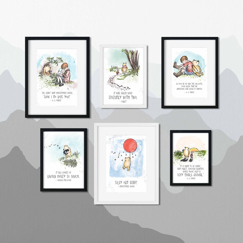 Classic Winniethepooh Printable Collection Winnie the Pooh Etsy