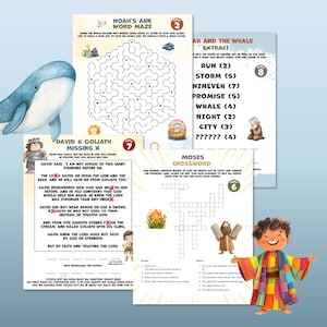 Sunday School Game Bible Escape Room Printable Activity Church Youth Group Event Old Testament Adventure Family Scripture Night Noah Ark Puzzle Moses Story Challenge Daniel Lion Den Activity Esther Bible Lesson Interactive Christian