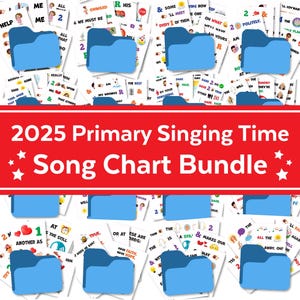 Paquete de gráficos de canciones del Tiempo de canto de la Primaria 2025 / Paquete de imágenes del Tiempo de canto de la Primaria / Imagen gráfica del cancionero / Ayuda del líder musical