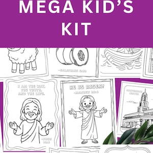 LDS General Conference Kid Activity Bundle Printable Coloring Pages Primary Quiet Book Conference Notes Church Children Games image 13