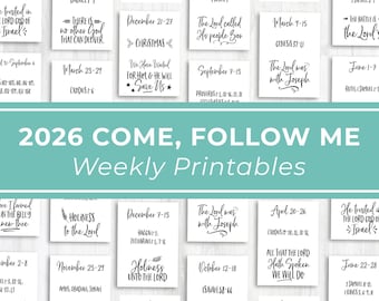2026 Come Follow Me Weekly Prints, Old Testament Art, Digital Downloads for LDS Church Lessons