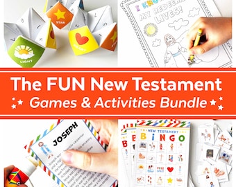 The FUN New Testament Games And Activities Bundle | Bible Games for Kids | 2023 Come Follow Me