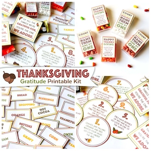 Thanksgiving dankbaarheid afdrukbare kit | Thanksgiving-spellen | Direct downloaden