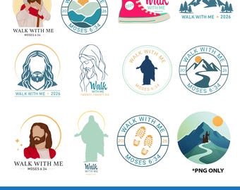 2026 LDS Youth Theme Walk With Me | PNG and SVG | Moses 6:34 | Young Women Gifts | Digital Downloads