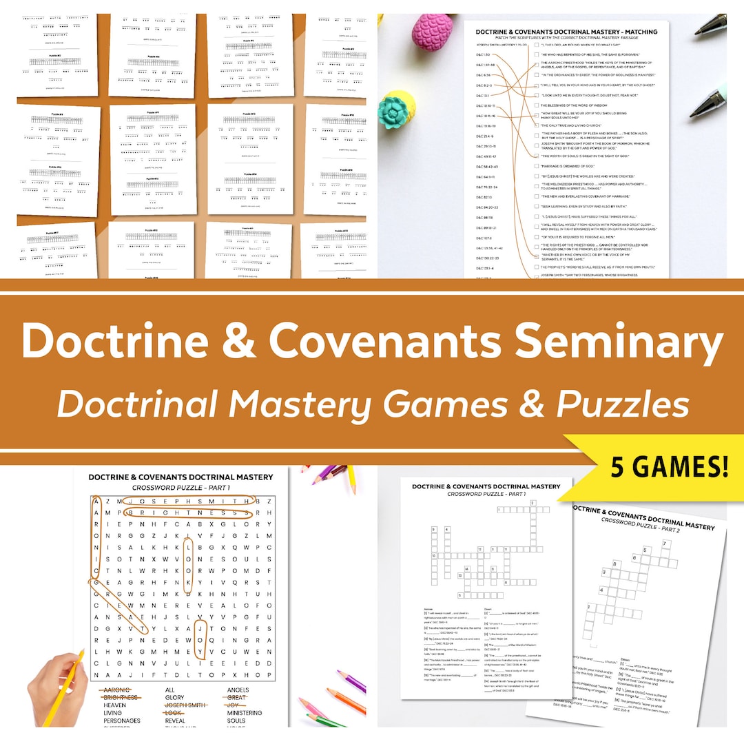 LDS Seminary Doctrinal Mastery Games and Puzzles for Doctrine