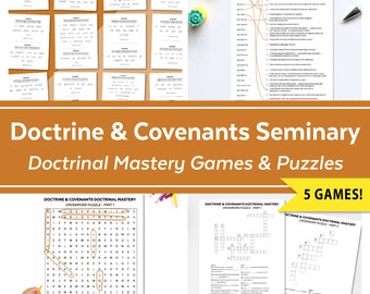 LDS Seminary Doctrinal Mastery Games and Puzzles for Doctrine & Covenants |  Digital Download | LDS Seminary 2025 2026