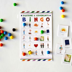 Doctrina y Convenios BINGO Juego imprimible / LDS Juego para niños