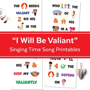 I Will Be Valiant | Singing Time Flipchart for LDS Primary