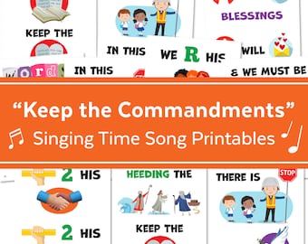 Keep the Commandments | Singing Time Flipchart for Primary Come, Follow Me