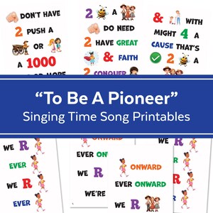 To Be A Pioneer | Singing Time Flipchart for LDS Primary