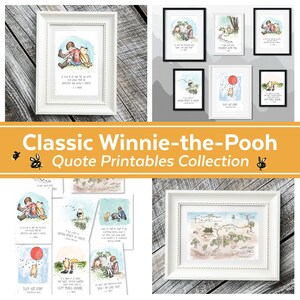 Collezione stampabile classica Winnie-the-Pooh / Winnie the Pooh Nursery & Gift Art