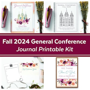 2024 LDS General Conference Journal Kit: Young Women Printable (Instant Download)
