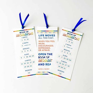 Book of Mormon Reading Chart Bookmark Combo - Etsy