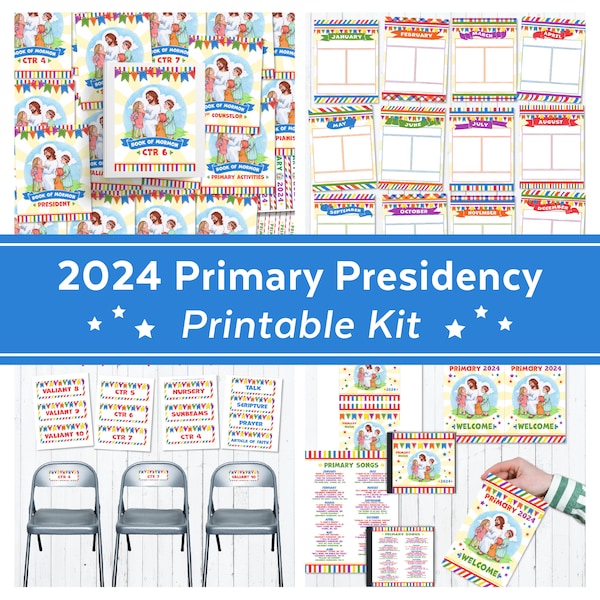 Primary Presidency 2024 | Primary Binder, Primary Binder Cover, Primary Newsletter, Book of Mormon, LDS Primary 2024