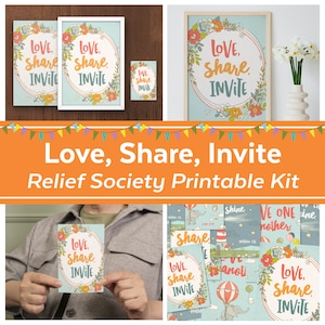 Love Share Invite Relief Society Kit imprimable