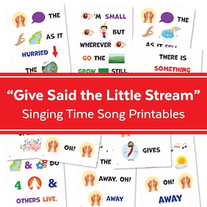 Give Said the Little Stream | Singing Time Flipchart for LDS Primary