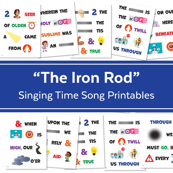The Iron Rod LDS Primary Song | Singing Time Flipchart for LDS Primary Come, Follow Me