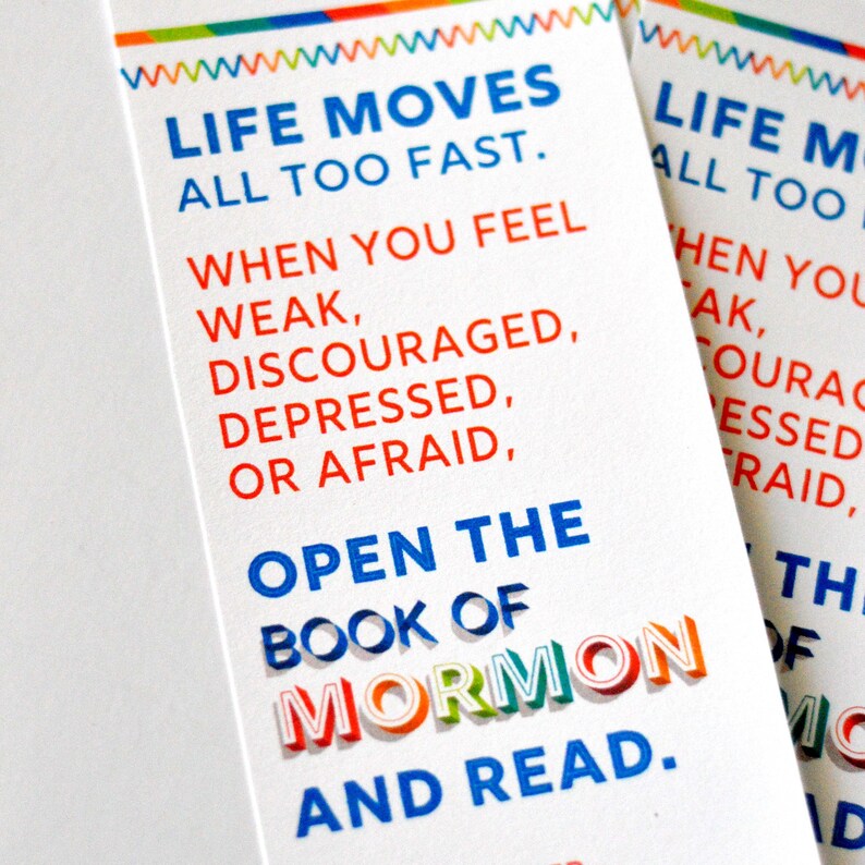 LDS Seminary Book of Mormon Bookmarks - Etsy