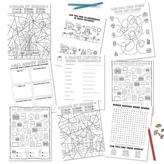 Family History FUN Activity & Coloring Printable Kit for Kids