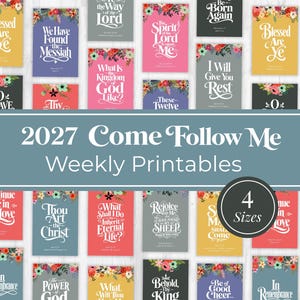 2027 Come Follow Me Weekly Scripture Posters New Testament Quote Art LDS Primary Classroom Decor Relief Society Gift Sunday School Printable