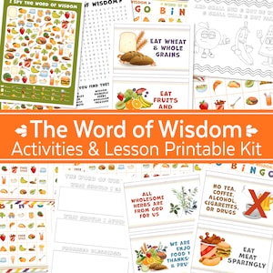 The Word of Wisdom Activities & Lesson Printable Kit