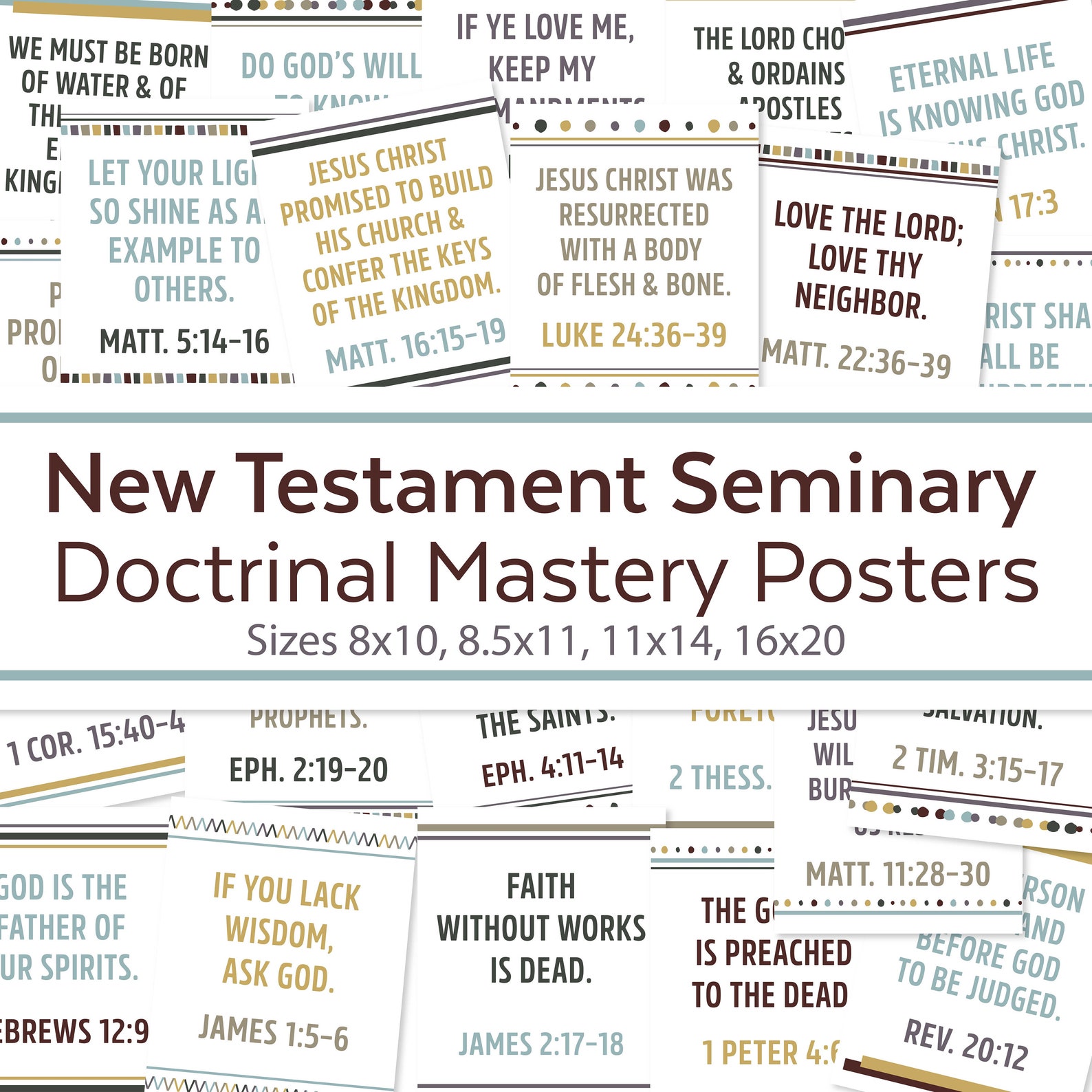New Testament Seminary Doctrinal Mastery Posters LDS Etsy