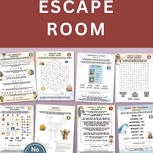 Bible Escape Room Printable Church Activity Sunday School Game Old Testament Adventure Family Scripture Night Youth Group Event Noah Ark image 16