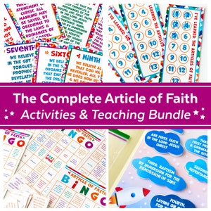 Articles of Faith Mega Activities & Teaching Bundle for LDS parents, primary teachers and leaders