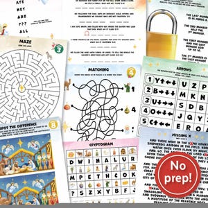 Christmas Nativity Escape Room - Printable Game for Kids - Bible Study ...