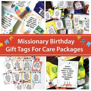 LDS Missionary Birthday Gift Tags for Care Package (Digital Download)