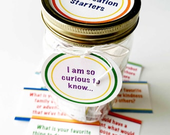 Family Conversation Starter Cards: 50 Printable Dinner Questions (PDF)