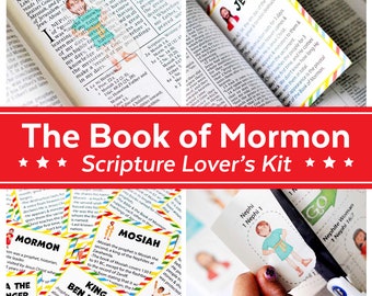 The Scripture Lover&#39;s Kit for Book of Mormon | Scripture Stickers & Book of Mormon Fun Fact Cards for Scriptures