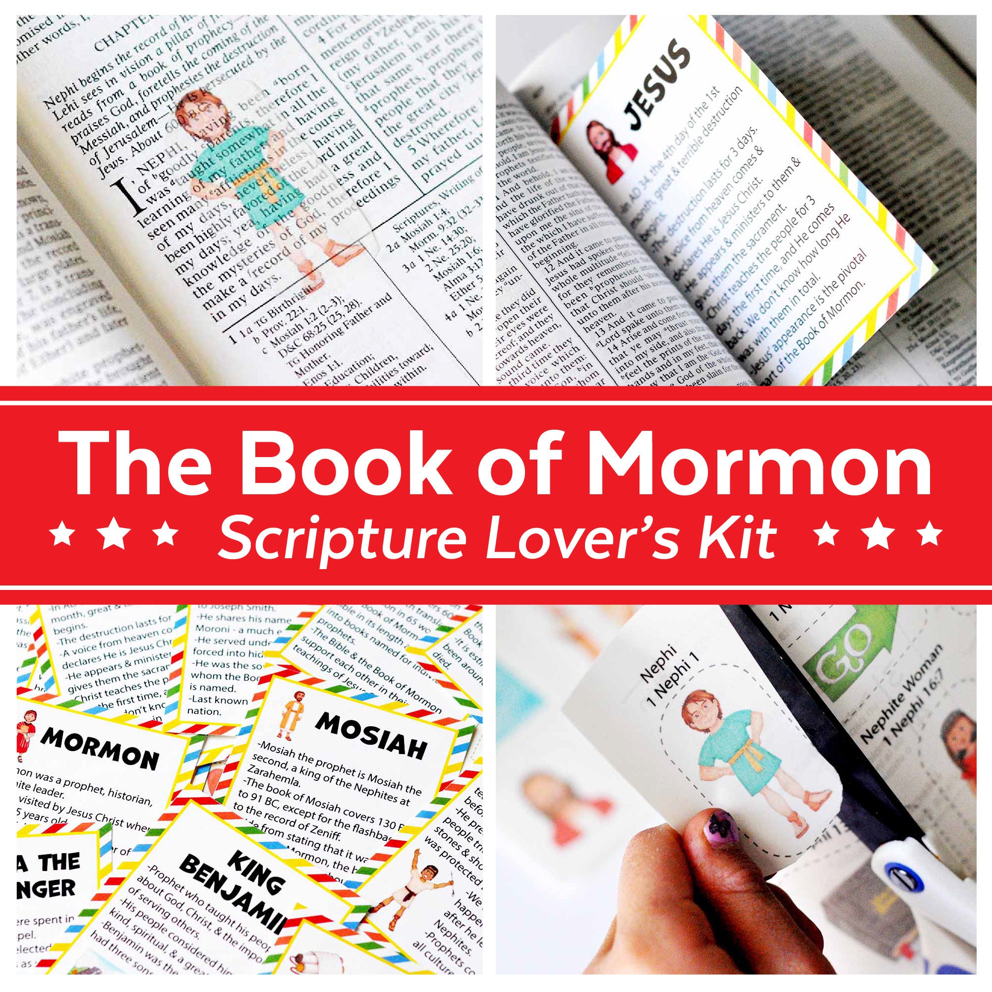 Buch Mormon Schriften Kit: Fun Fact Karten & Aufkleber (Digitaler Download)