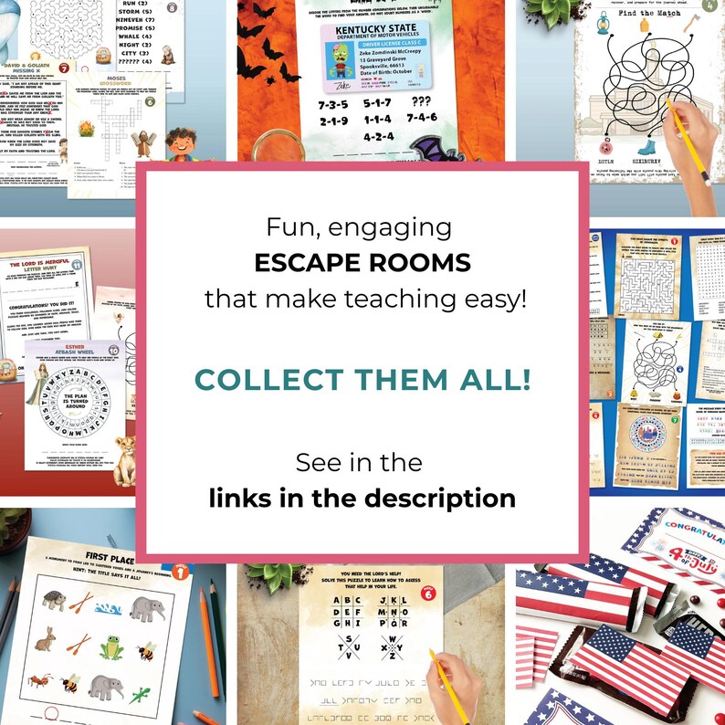 Bible Escape Room Printable Church Activity Sunday School Game Old Testament Adventure Family Scripture Night Youth Group Event Noah Ark image 14