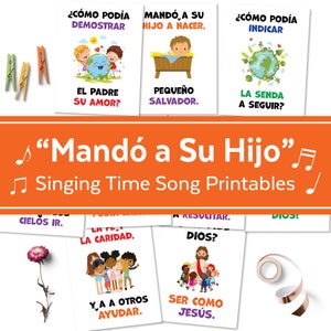 Mandó a Su Hijo | Flipchart de Tempo de Canto em Espanhol para a Primária | Tempo de Canto SUD de Dezembro de 2024