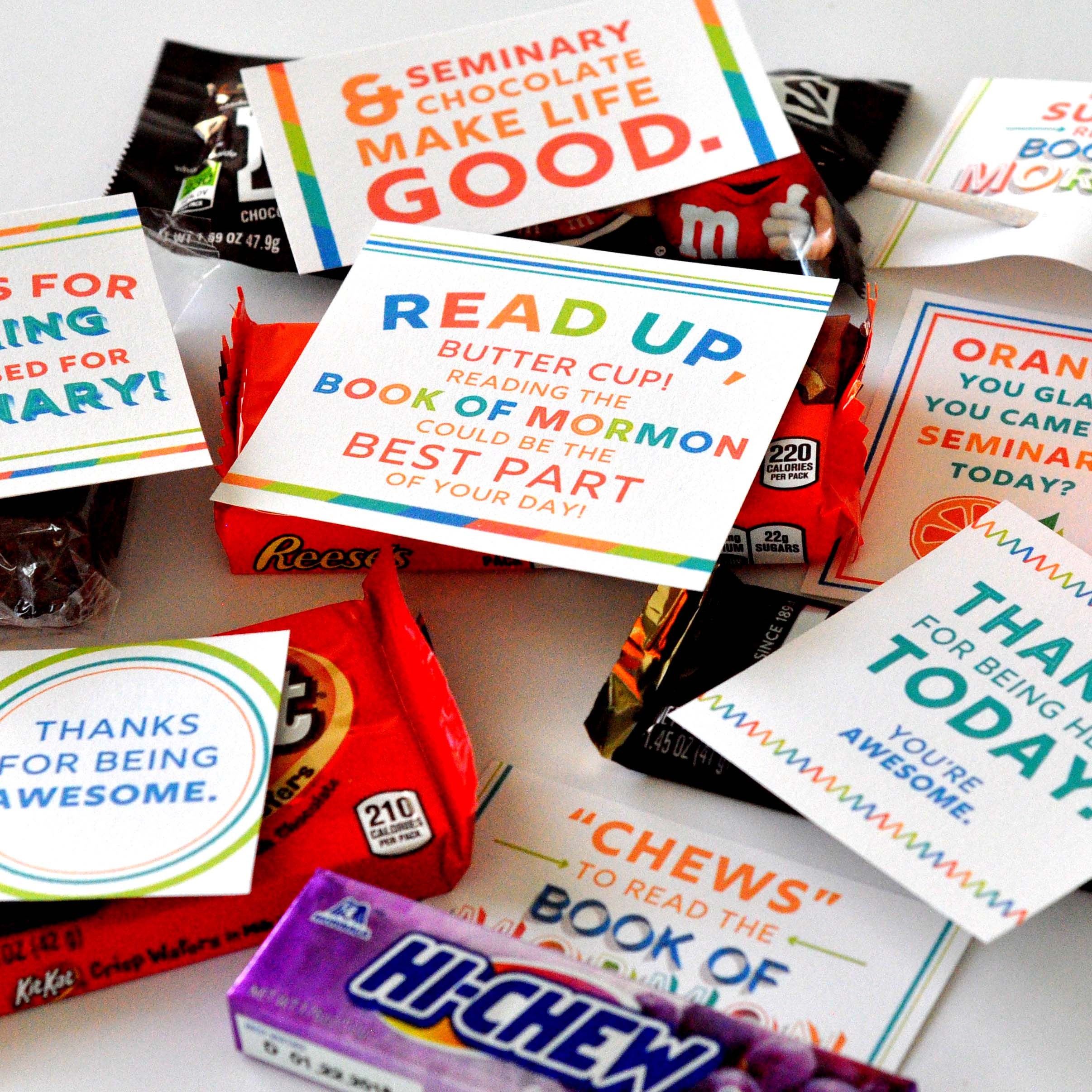 LDS Seminary Book of Mormon Candy Tags - Etsy
