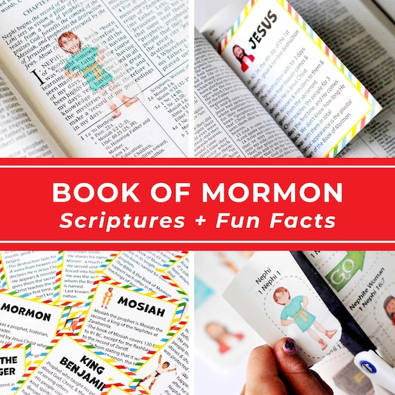 Book of Mormon Stickers Fun Fact Cards Printable Scripture Study Kit LDS Primary Kids Church Activity Children Learning Tool Sunday School